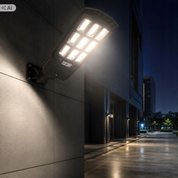 Вуличний LED-світильник на сонячній батареї MasterLED REX 300W, з пультом та датчиком руху, IP65, 3 кольори світла 0354 фото