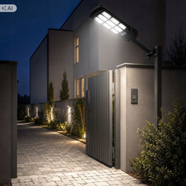 Вуличний LED-світильник на сонячній батареї MasterLED REX 300W, з пультом та датчиком руху, IP65, 3 кольори світла 0354 фото