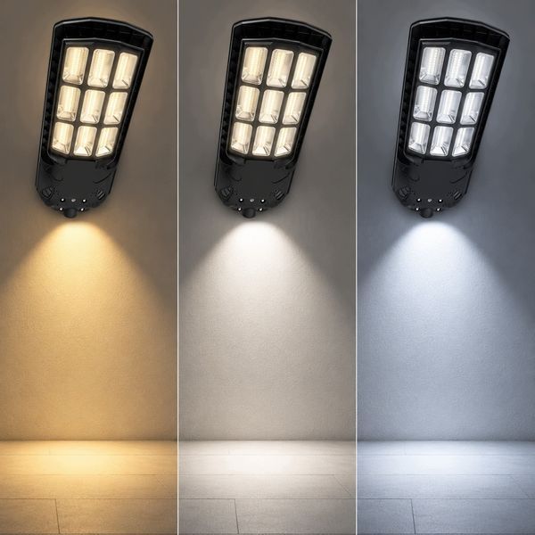 Вуличний LED-світильник на сонячній батареї MasterLED REX 300W, з пультом та датчиком руху, IP65, 3 кольори світла 0354 фото