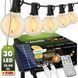 Солнечная садовая декоративная гирлянда 30 LED-фонариков +2шт в подарок, 15.05м, теплый свет 2700K, IP44, с пультом, зарядка USB, Lumiled Callis2 LUMSOL0045 фото 1