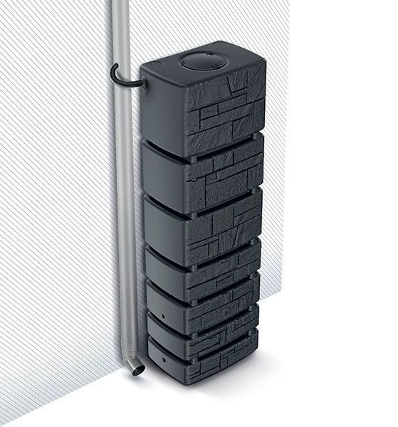 Резервуар для дождевой воды Prosperplast Tower Stone 350 л, антрацитовый IDTST350-S433 фото