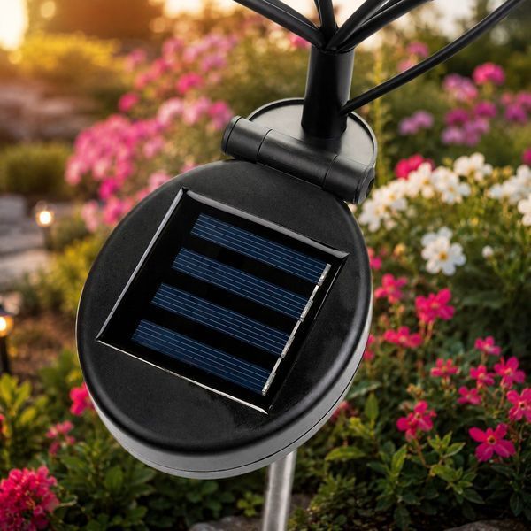Набір 2шт сонячний садовий LED світильник-деревце 70 см, 80 LED, теплий колір 2700K, LUMILED ALISMA  LUMSOL1285 фото