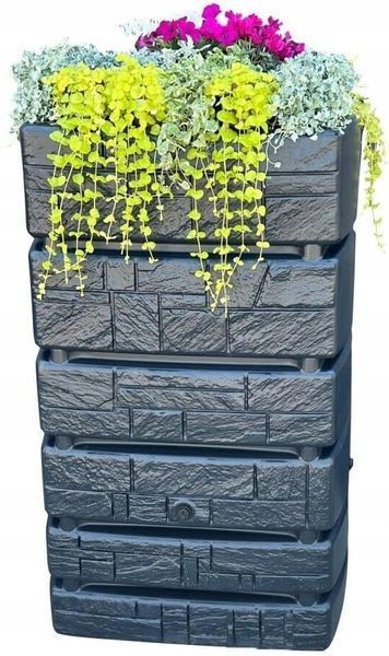 Резервуар для дождевой воды Prosperplast Tower Stone 500 л, светло-серый IDTST500-429U  фото