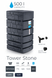 Резервуар для дощової води Prosperplast Tower Stone 500 л, антрацитовий IDTST500-S433 фото 2