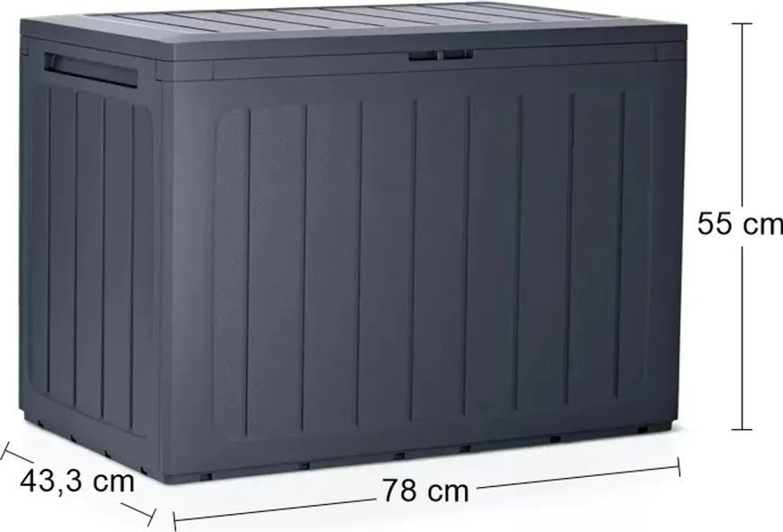 Садовий ящик для зберігання Boardebox 190 л, темно-сірий, Prosperplast MBBL190-S433 фото