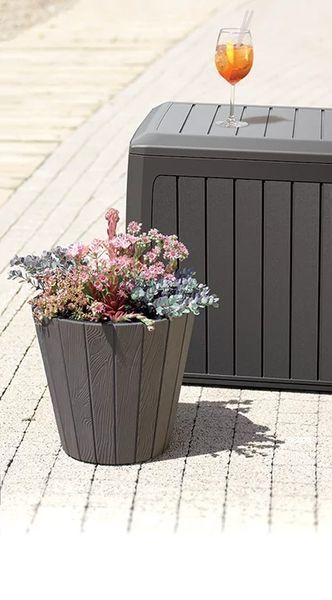 Садовый ящик для хранения Boxe Board 290 л, темно-серый, Prosperplast MBBD290-S433 фото