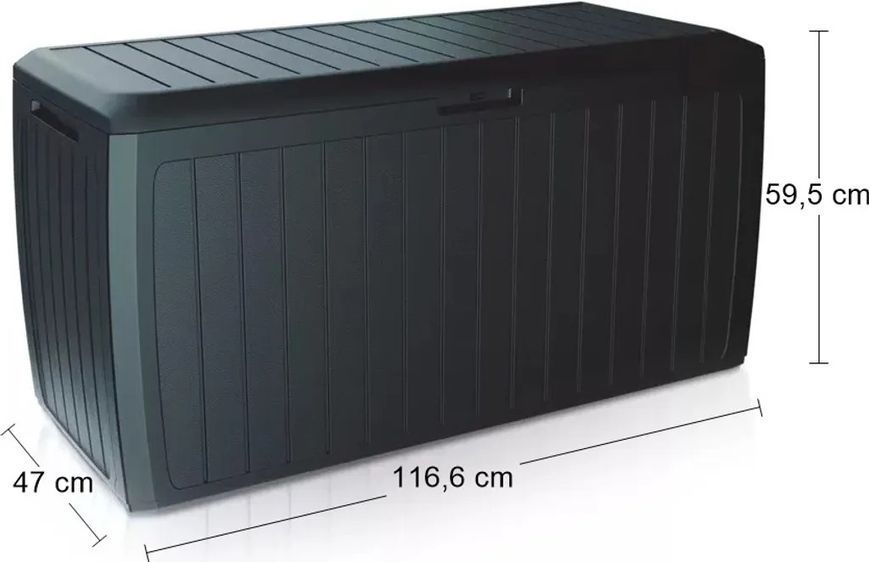 Садовый ящик для хранения Boxe Board 290 л, темно-серый, Prosperplast MBBD290-S433 фото