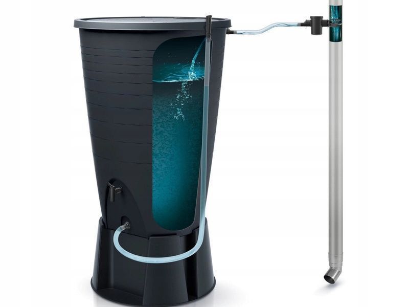 Резервуар для дощової води Prosperplast Smooth 210л, антрацитовий IDSM210-S433 фото