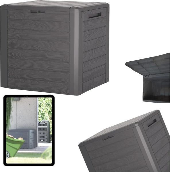 Садовий ящик для зберігання для тераси Woodebox 280 л, коричневий Prosperplast MBWL280-440U фото