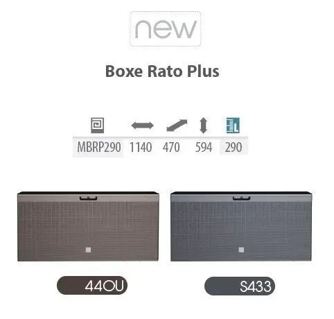 Садовый ящик для хранения Boxe Rato Plus 290 л, тёмно-серый, Prosperplast MBRP290-S433 фото