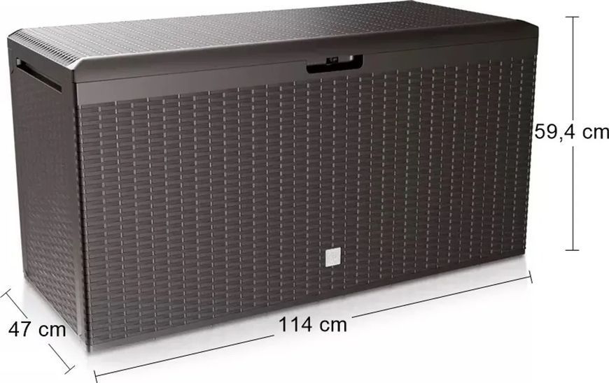 Садовый ящик для хранения Boxe Rato Plus 290 л, коричневый, Prosperplast MBRP290-440U фото