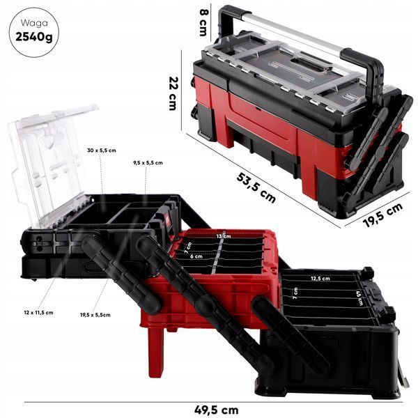 Ящик органайзер для інструментів Keter Canti Trio Organizer з трирівневою системою зберігання 237788 фото