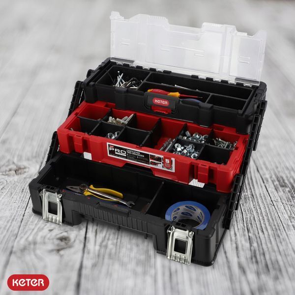 Ящик органайзер для інструментів Keter Canti Trio Organizer з трирівневою системою зберігання 237788 фото