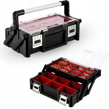 Ящик-органайзер Keter Cantilever Organizer 18" с 18 съемными контейнерами и двухуровневым открыванием 237006 фото