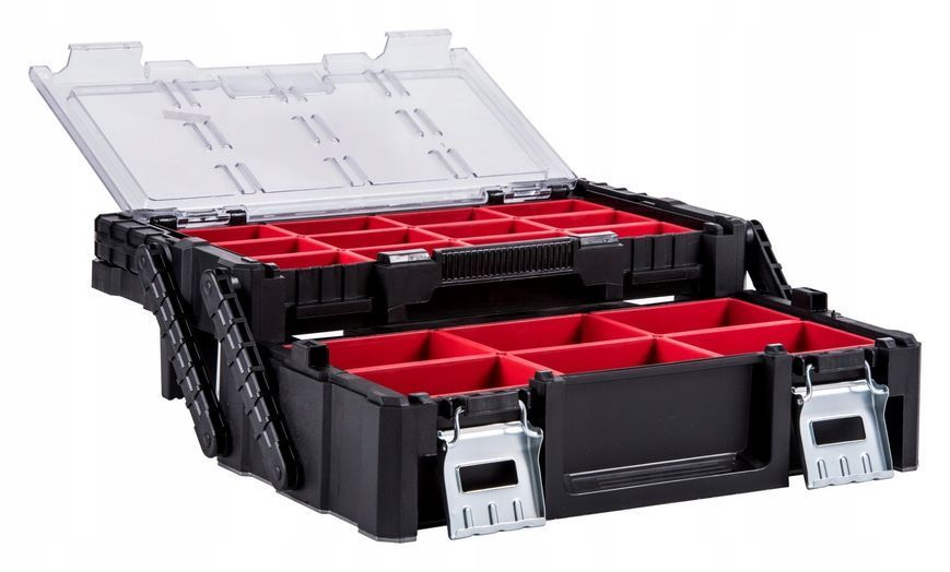 Ящик-органайзер Keter Cantilever Organizer 18" с 18 съемными контейнерами и двухуровневым открыванием 237006 фото