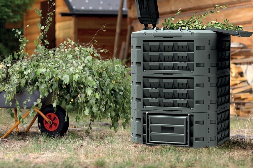 Уцінка! Компостер Prosperplast 1250л COMPOGREEN VARIO (Відсутній один замок, не впливає на функціонал!) IKL1250C-S411.1 фото