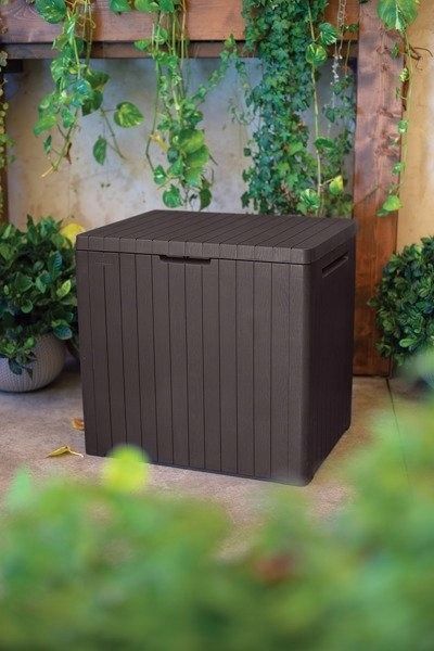 Садовий ящик для зберігання речей Keter City Storage Box 113 L, коричневий  246942 фото