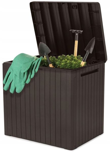 Садовий ящик для зберігання речей Keter City Storage Box 113 L, коричневий  246942 фото