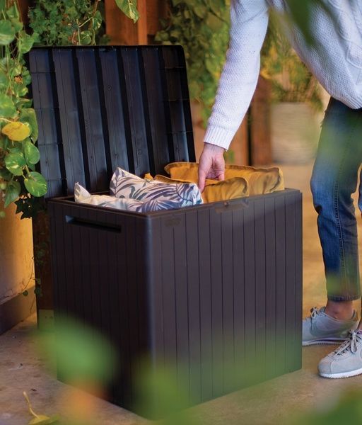 Садовий ящик для зберігання речей Keter City Storage Box 113 L, коричневий  246942 фото
