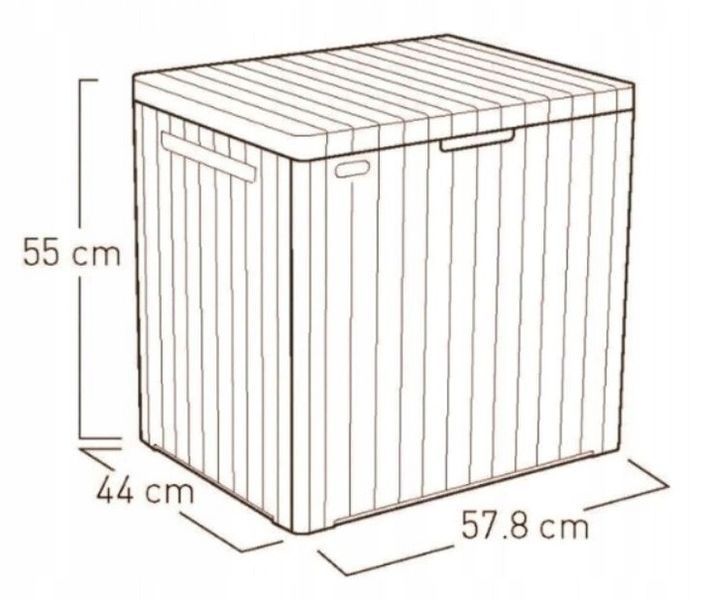 Садовий ящик для зберігання речей Keter City Storage Box 113 L, коричневий  246942 фото