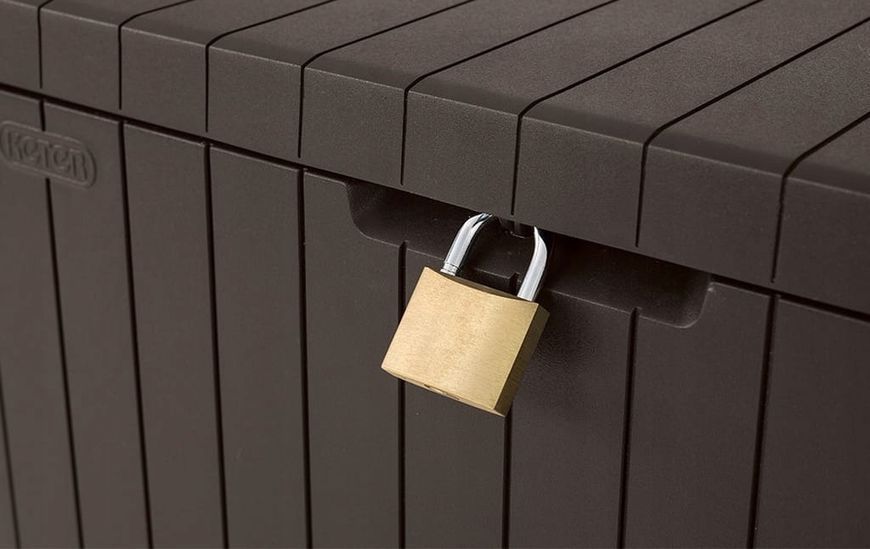 Садовий ящик для зберігання речей Keter City Storage Box 113 L, коричневий  246942 фото