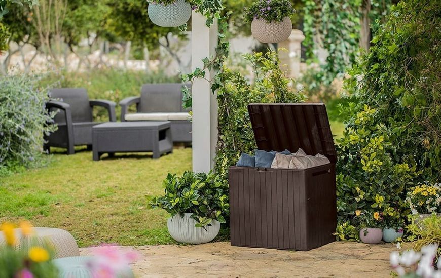 Садовий ящик для зберігання речей Keter City Storage Box 113 L, коричневий  246942 фото