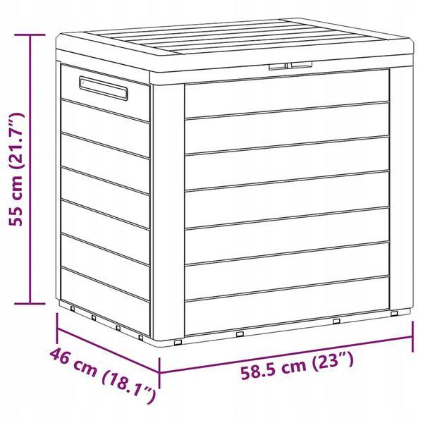 Садовий ящик для зберігання речей Woodebox 140 л, коричневий Prosperplast MBWL140-440U фото