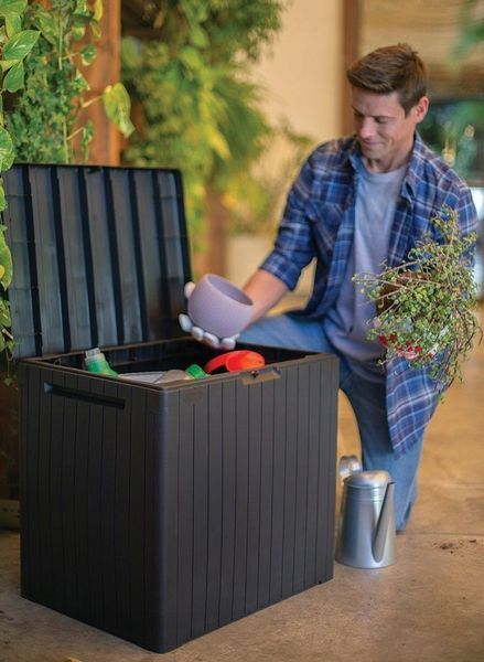 Садовий ящик для зберігання речей Keter City Storage Box 113 L, темно-сірий 246941 фото