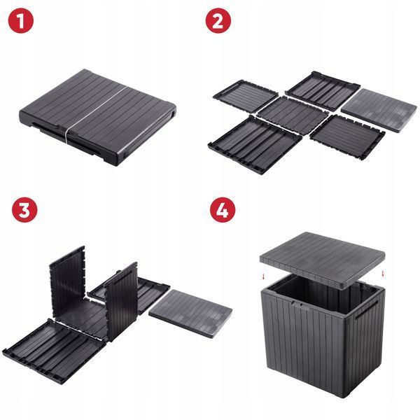 Садовий ящик для зберігання речей Keter City Storage Box 113 L, темно-сірий 246941 фото
