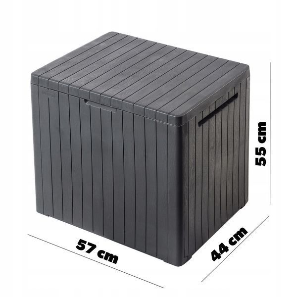 Садовий ящик для зберігання речей Keter City Storage Box 113 L, темно-сірий 246941 фото
