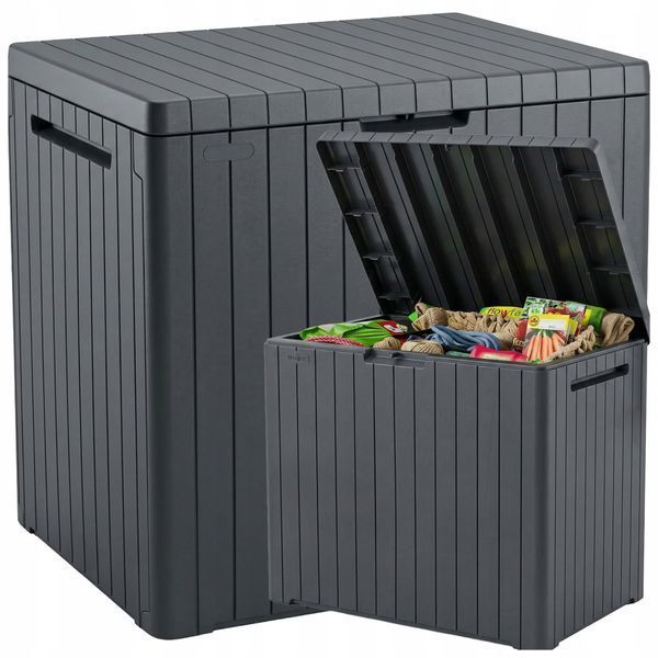 Садовий ящик для зберігання речей Keter City Storage Box 113 L, темно-сірий 246941 фото