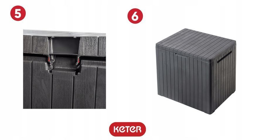 Садовий ящик для зберігання речей Keter City Storage Box 113 L, темно-сірий 246941 фото