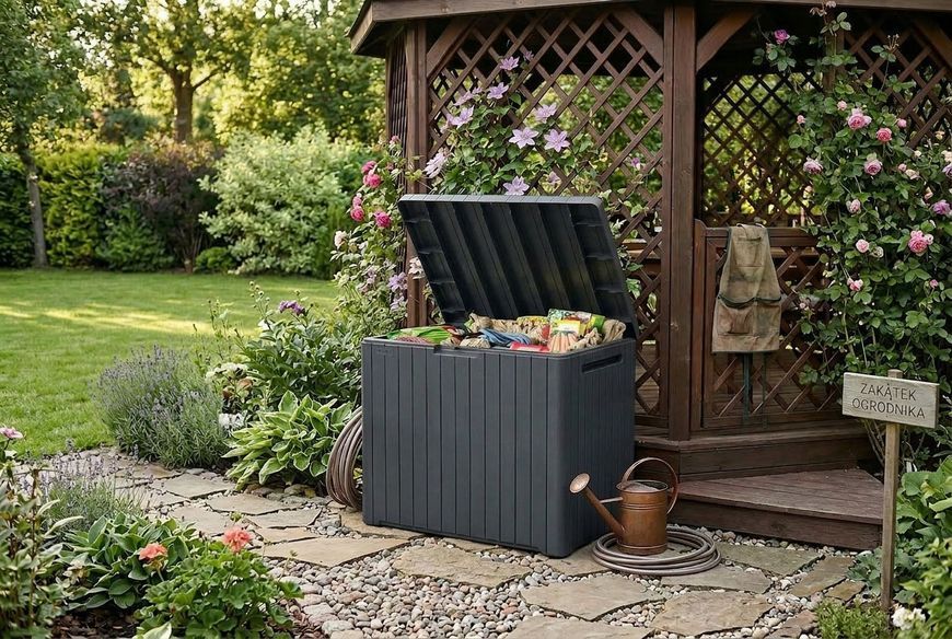 Садовий ящик для зберігання речей Keter City Storage Box 113 L, темно-сірий 246941 фото