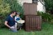 Компостер садовий Curver Eco Composter 340 л з основою, вентиляцією та кришкою, коричневий 231600 фото 7