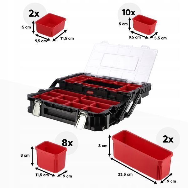 Ящик органайзер для інструментів консольний Keter Cantilever Connect 22&Prime;, 14л, 22 контейнера 238274 фото