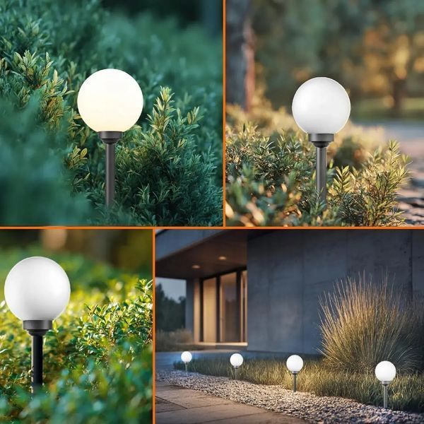 Світильник садовий на сонячній батареї, LED куля 10 см, SmartLED, 6шт 7206.6 фото