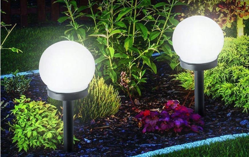 Світильник садовий на сонячній батареї, LED куля 10 см, SmartLED, 6шт 7206.6 фото