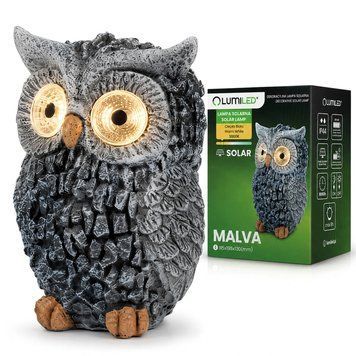 Декоративный садовый светильник Сова на солнечной батарее Lumiled MALVA, 3000K, IP44 LUMSOL1320 фото