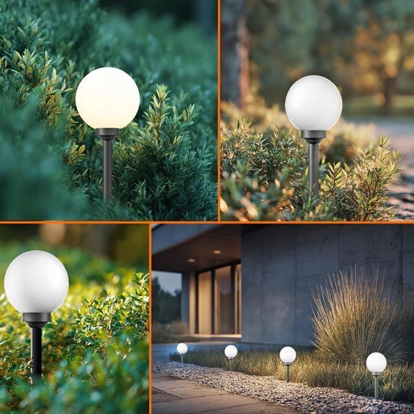 Светильник садовый на солнечной батарее, LED шар 10 см, SmartLED, 6шт 7206 фото