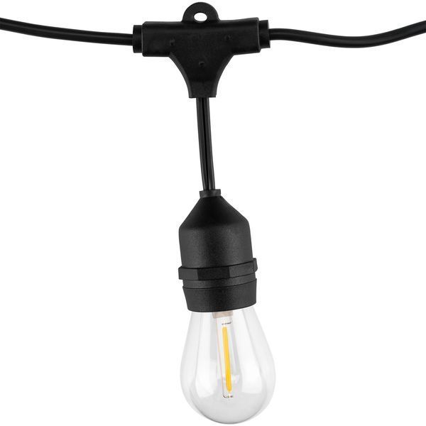 Вулична LED гірлянда на сонячній батареї Lumiled Sollis 2, 20 м, 30 LED лампочок E27, пульт ДК, IP65, USB-C, тепле світло LUMSOL0210 фото