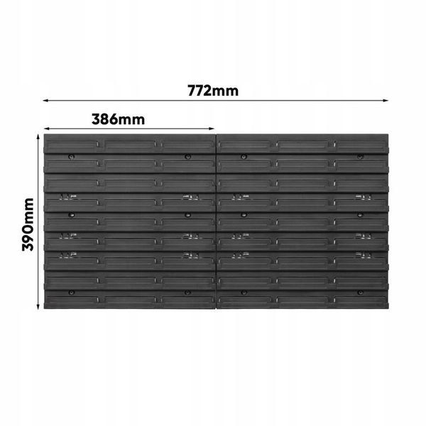 Настінна панель з лотками контейнерами Kistenberg 78х39см 30 контейнерів MIX543 фото