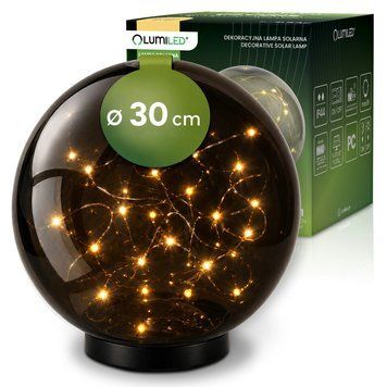 Садовый светильник-шар на солнечной батарее Lumiled GLORIS, 30 см, 3000K, IP44 LUMSOL1118 фото