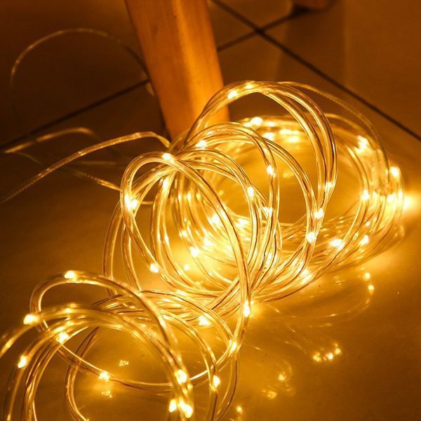 Садовая гирлянда на солнечной батарее MasterLED 12 м, 100 LED, теплый белый свет, датчик сумерек 5004 фото