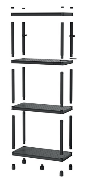 Стелаж на 4 полиці Kistenberg STACKARO SOLID KSS60L4 &mdash; 131,5&times;60&times;30 см, навантаження до 185 кг KSS60L4 фото