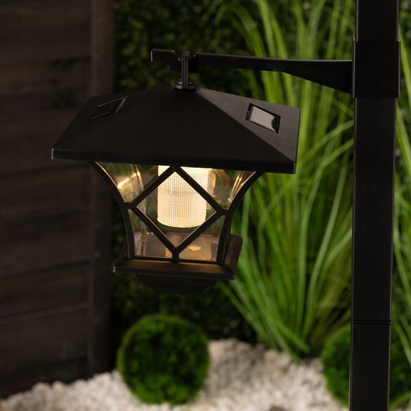 Уцінка! Високий декоративний сонячний ретро-ліхтар Lumiled серії Ribes &mdash; садовий LED-світильник 150 см з фотодатчиком (відсутній 1 елемент, не впливає на функціонал) LUMSOL1035 фото
