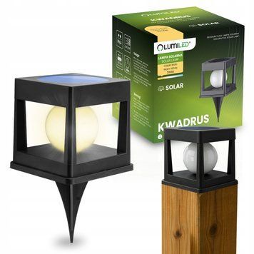 Сонячний садовий LED світильник Lumiled KWADRUS 3000K, для стовпів огорожі, паркану та тераси, IP44 LUMSOL1175 фото