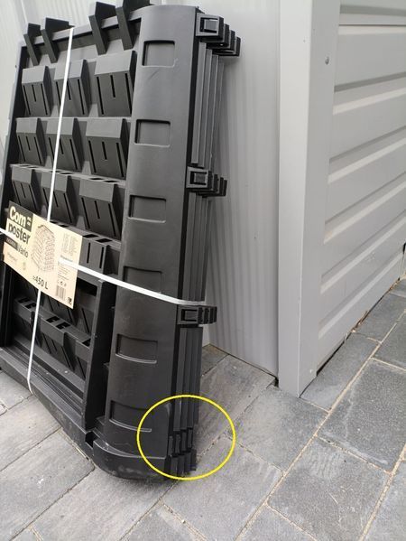 Уцінка! Компостер Prosperplast 450л  EVOGREEN VARIO (відсутні декілька замків, не впливає на функціонал!) IKEL450C-S411.1 фото