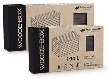 Садовий ящик-контейнер для саду Woodebox 190 л, коричневий Prosperplast MBWL190-440U фото