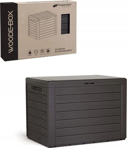 Садовий ящик-контейнер для саду Woodebox 190 л, коричневий Prosperplast MBWL190-440U фото