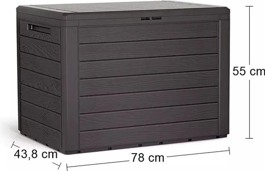 Садовий ящик-контейнер для саду Woodebox 190 л, коричневий Prosperplast MBWL190-440U фото